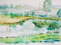 Landschaft 10, Aquarell